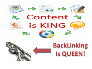 Content is King, BackLinking is Queen!